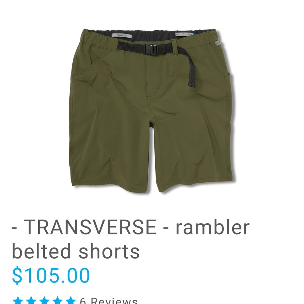 Swrve transverse belted rambler shorts